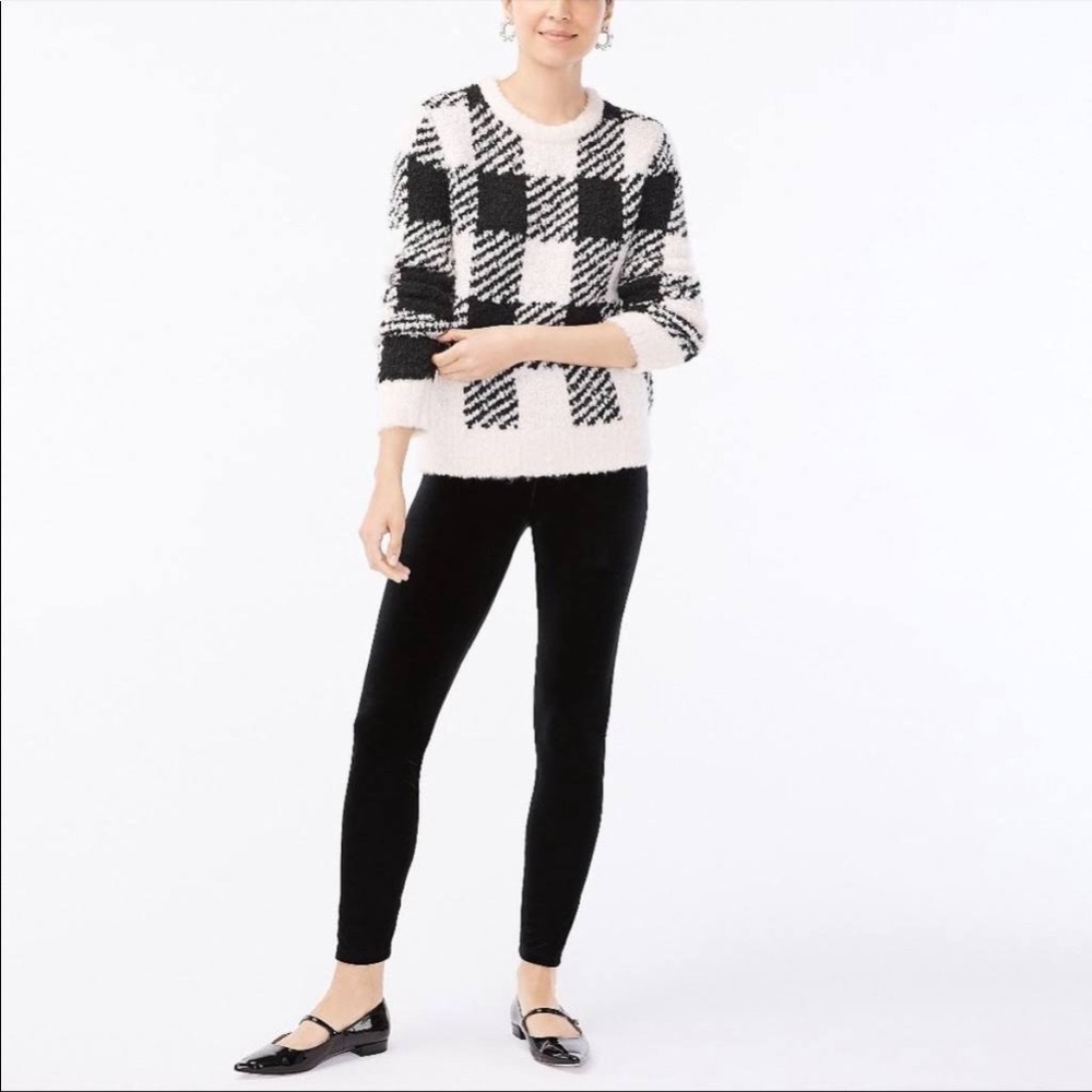J Crew Buffalo Checked Boulce sweater